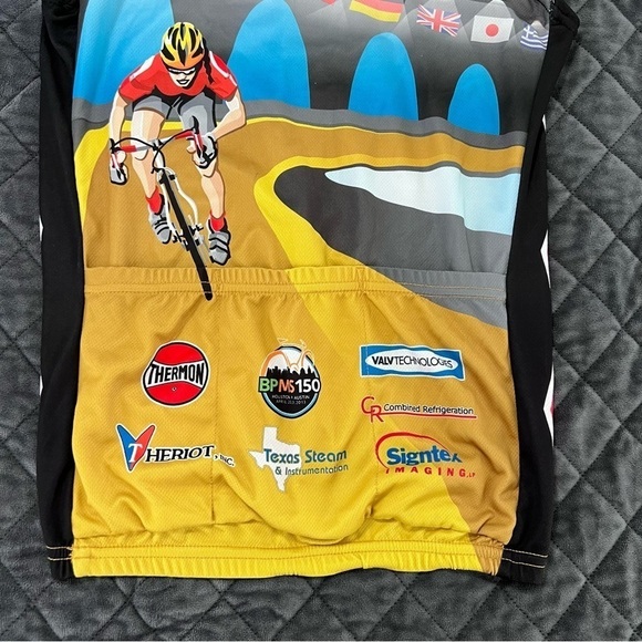 Aussie Cycling Biker jersey Men Small shirt Sleeveless Dow Olympic Global Flag V - Picture 8 of 9